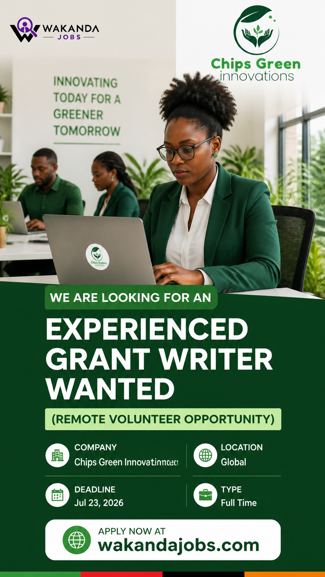 EXPERIENCED GRANT WRITER WANTED (REMOTE VOLUNTEER OPPORTUNITY)