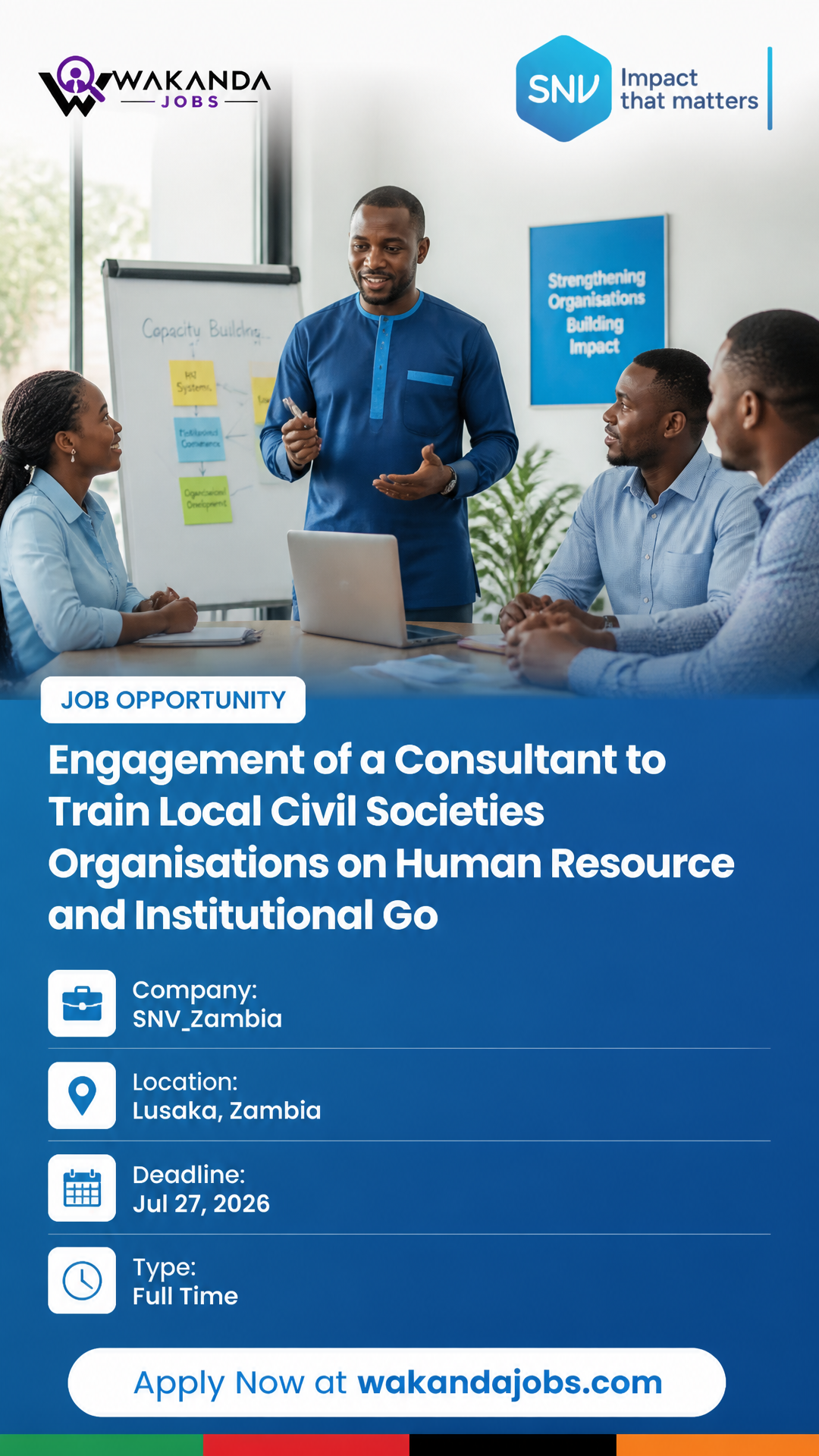 Engagement of a Consultant to Train Local Civil Societies Organisations on Human Resource and Institutional Go