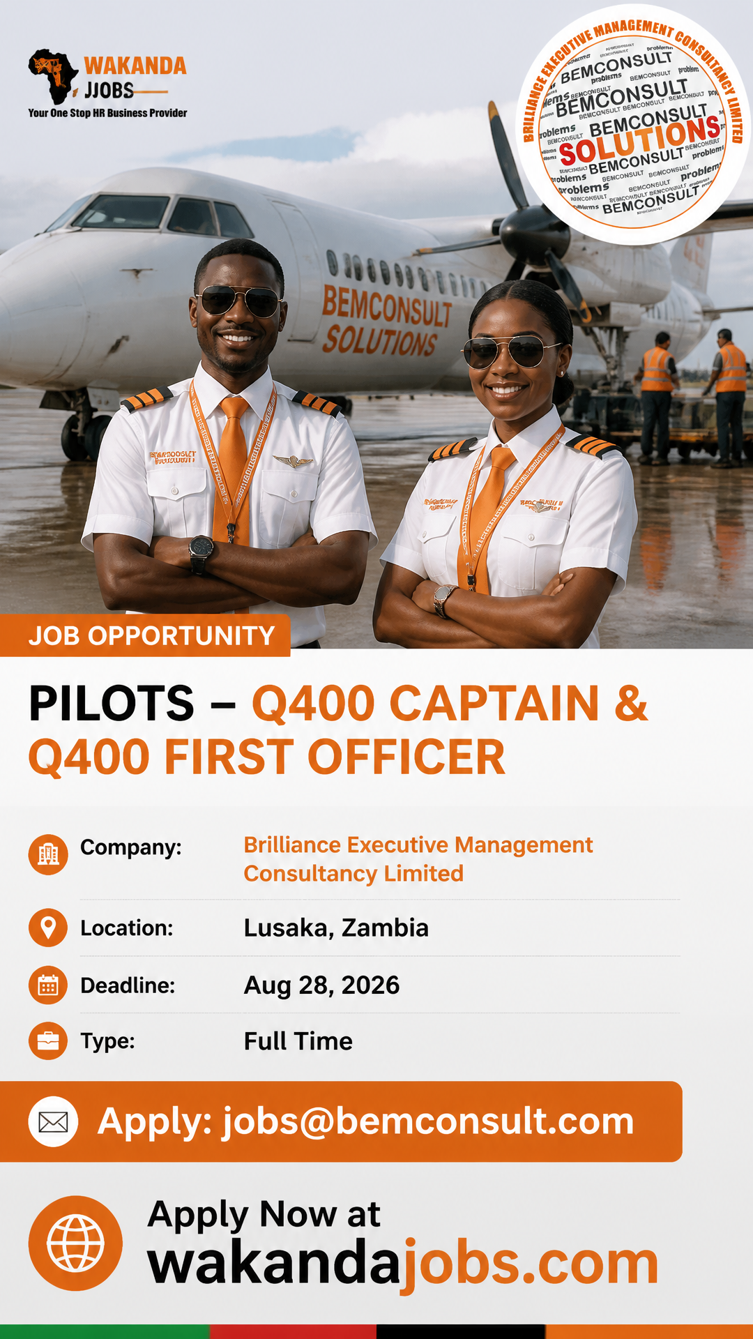 PILOTS – Q400 CAPTAIN & Q400 FIRST OFFICER