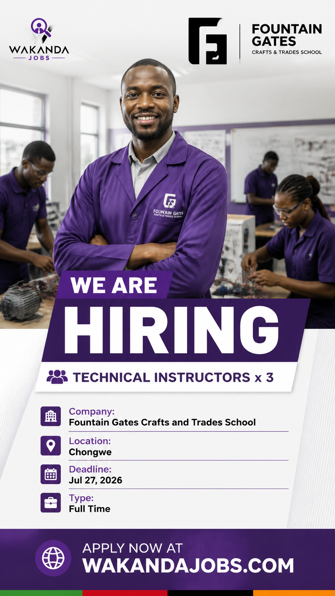 Technical Instructors x 3