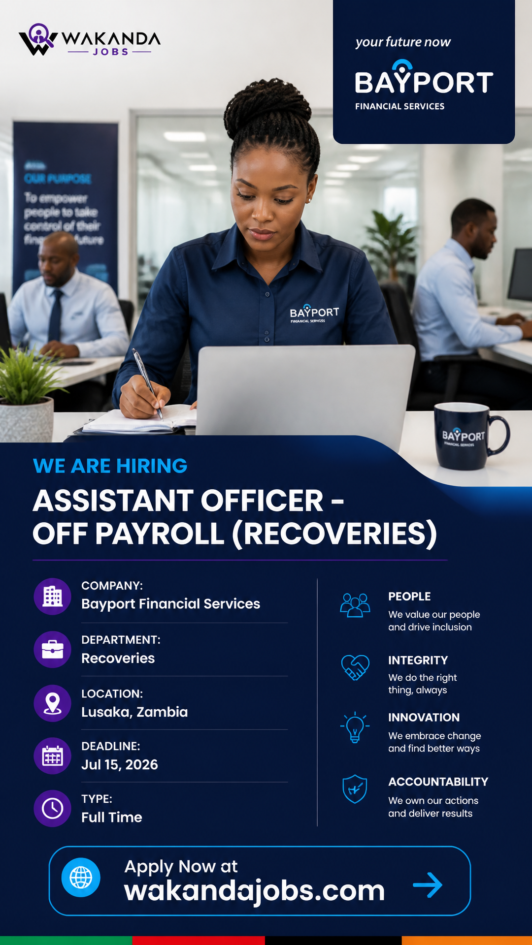 ASSISTANT OFFICER - OFF PAYROLL (RECOVERIES)